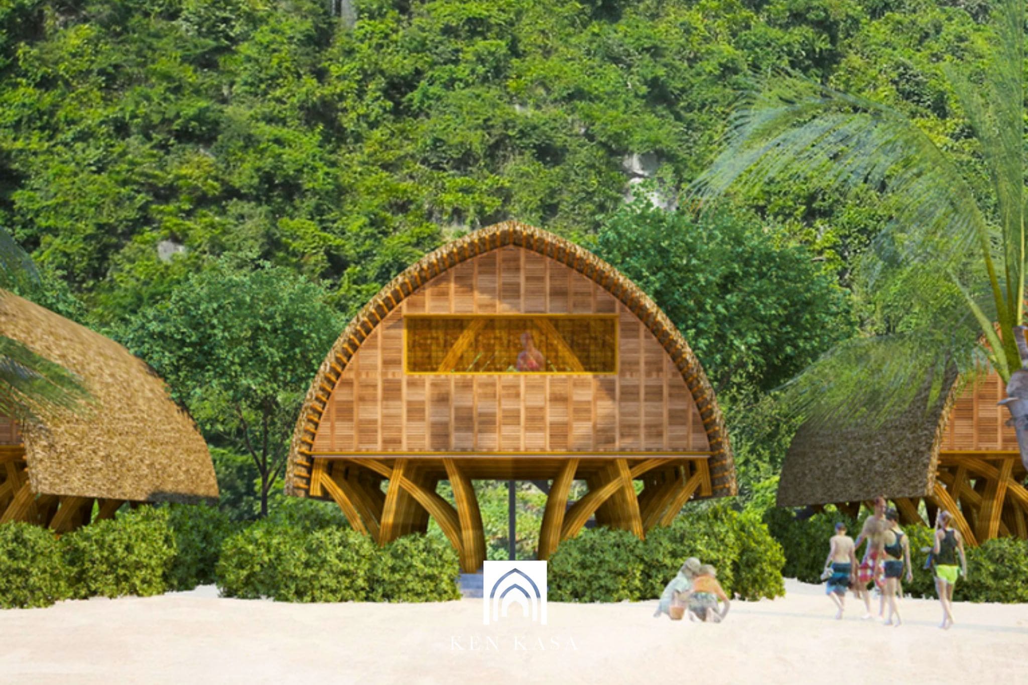 Mẫu thiết kế bungalow bằng tre, nứa, rơm, rạ